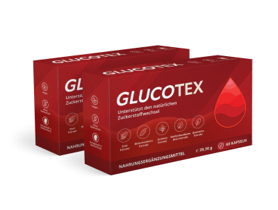 Zwei Dosen Glucotex Kapseln